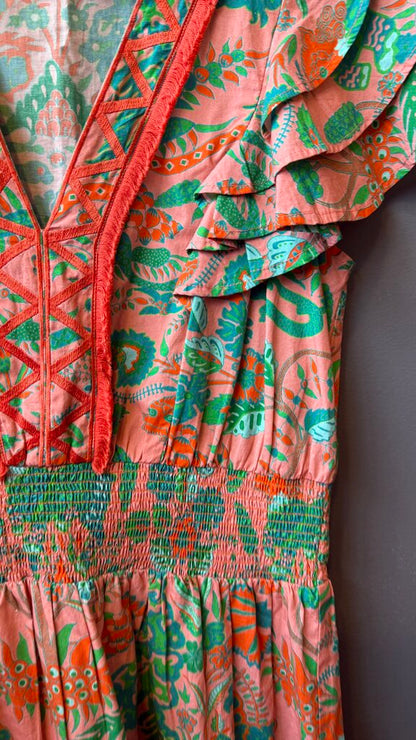 Floral Smocked Waist Dress