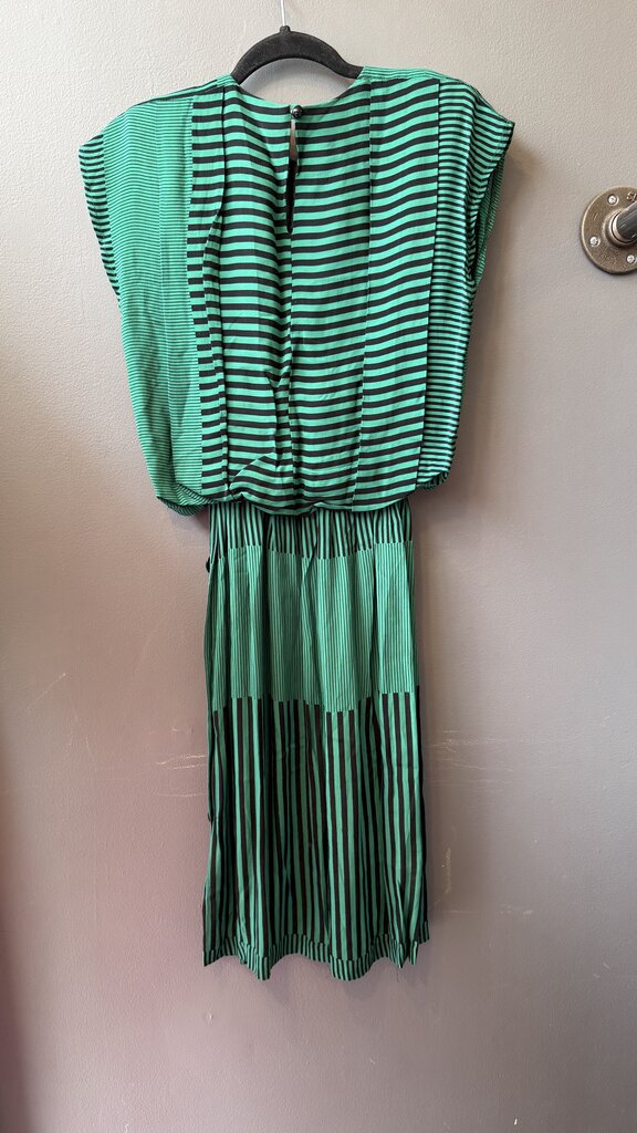 Vintage Stripe Blouse Dress