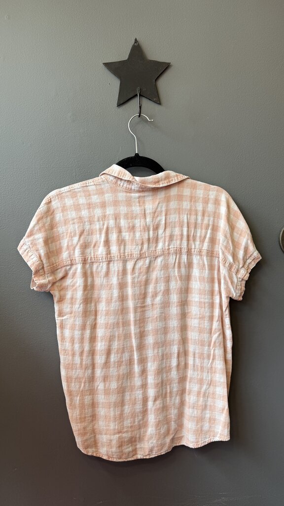 Gingham Short Sleeve Button Up Shirt