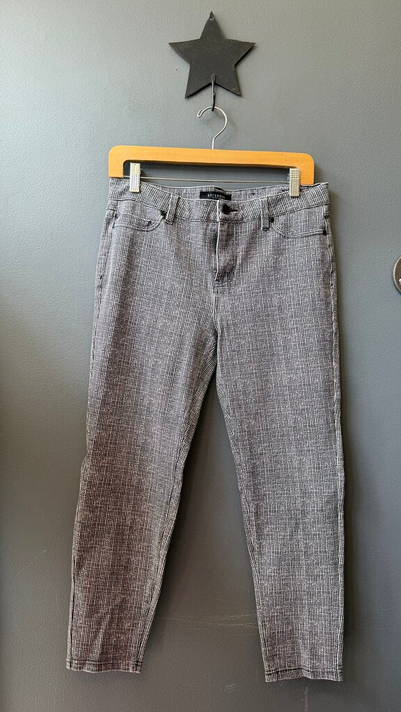 Petite Plaid Type Skinny Jeans
