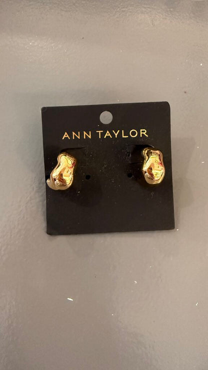 Gold Tone Huggie Hoop Earrings