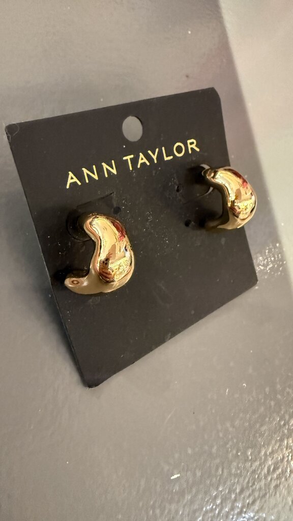 Gold Tone Huggie Hoop Earrings