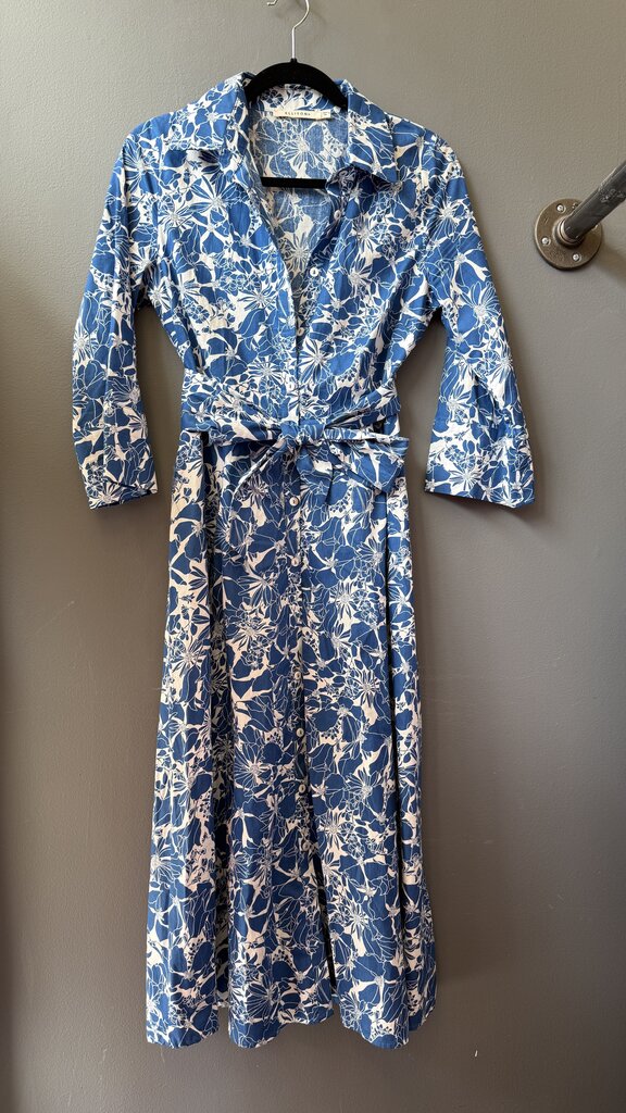 Floral Cotton Midi Shirtdress