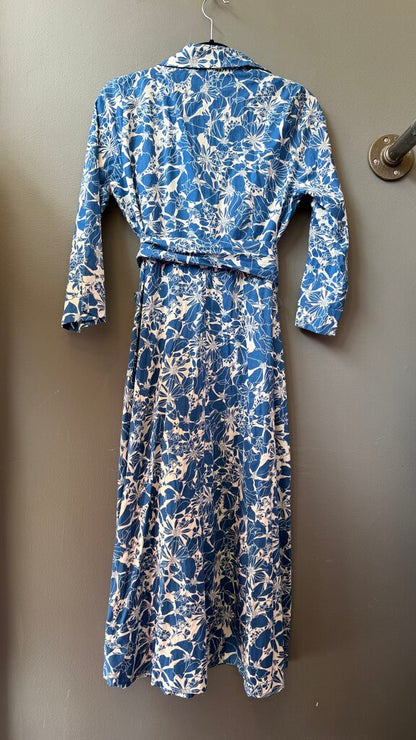 Floral Cotton Midi Shirtdress