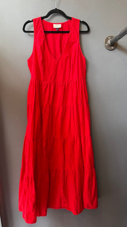 Tiered Floral Cotton Maxi Dress