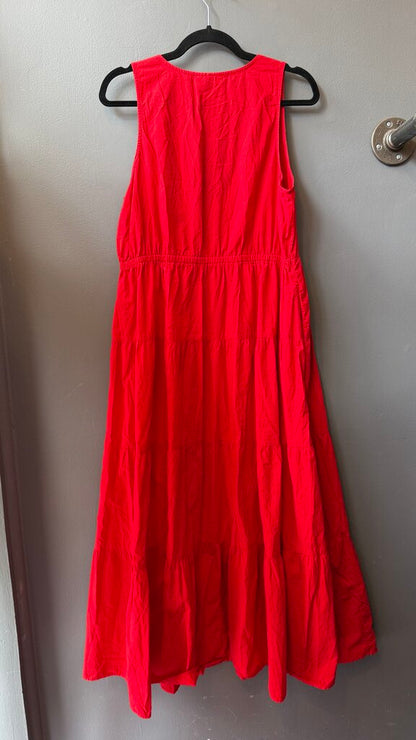 Tiered Floral Cotton Maxi Dress