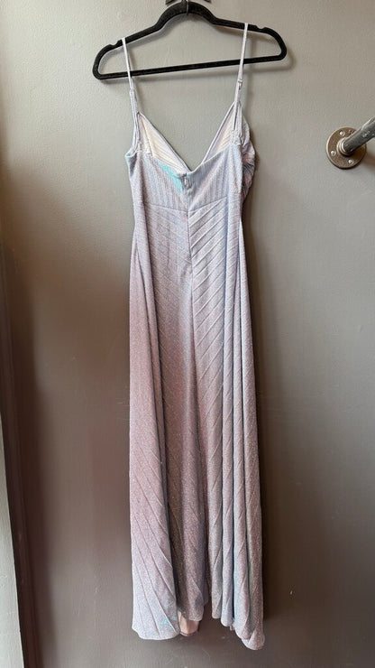 Glitter Pleat Maxi Gown Dress