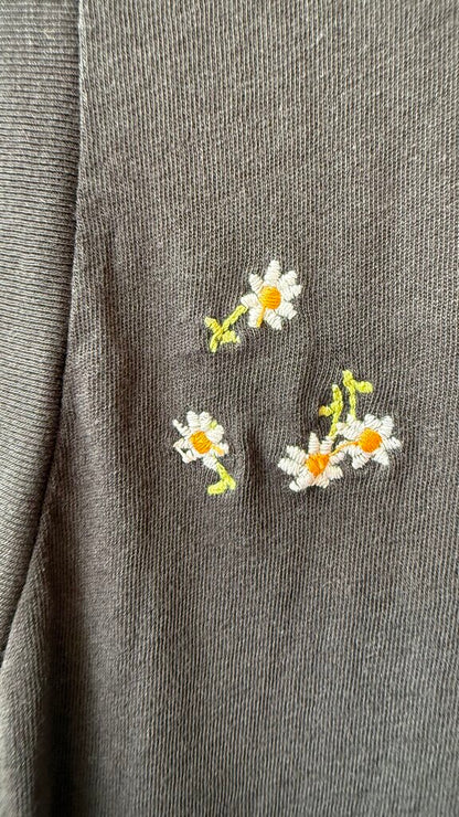 Embroidered Daisy Tank Top