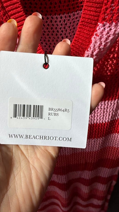 Crochet Stripe Midi Dress