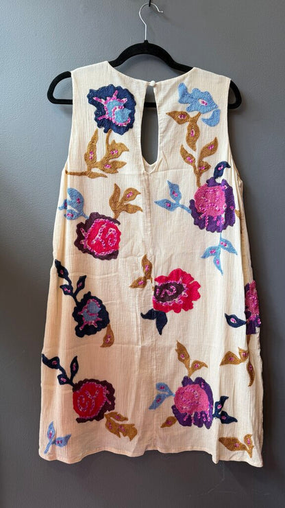 Embroidered Shift Dress
