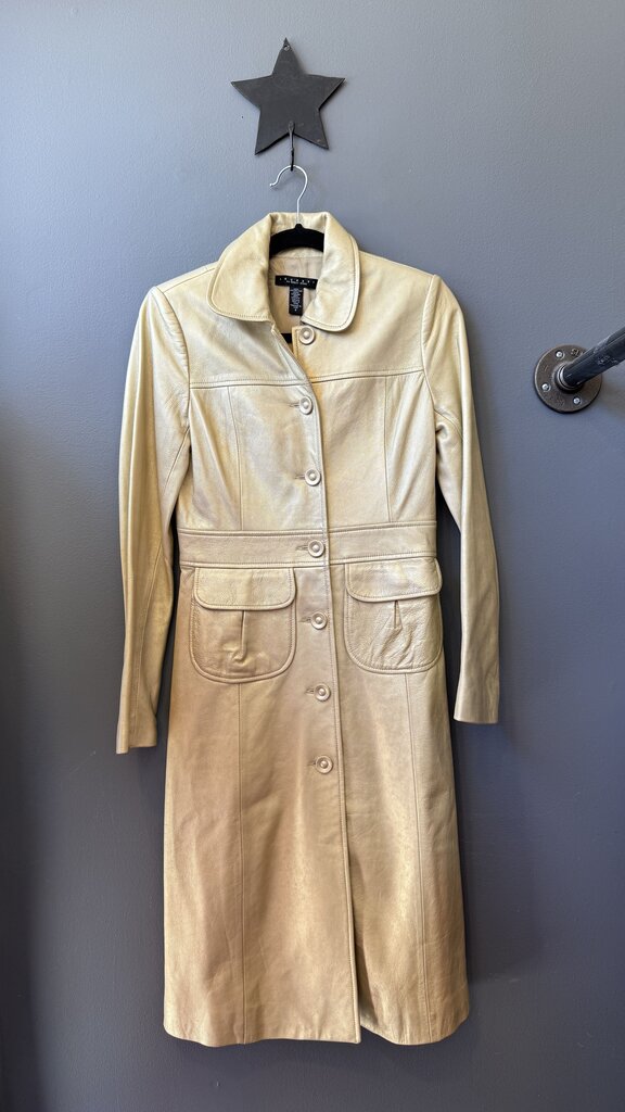 Gold Leather Coat