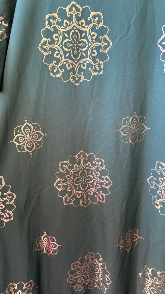 Gold Motif Maxi Dress