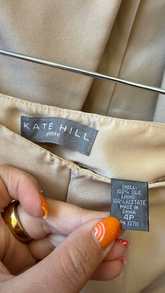 Petite Silk Pants Suit