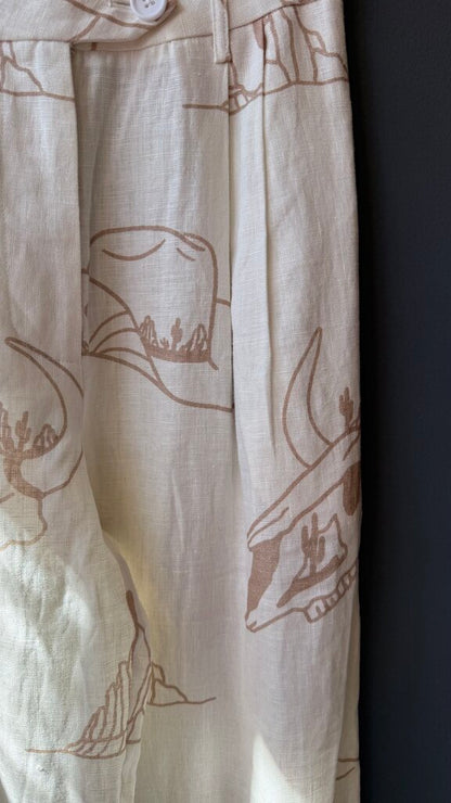 Linen Western Pants