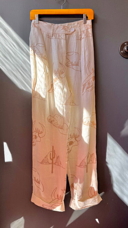 Linen Western Pants