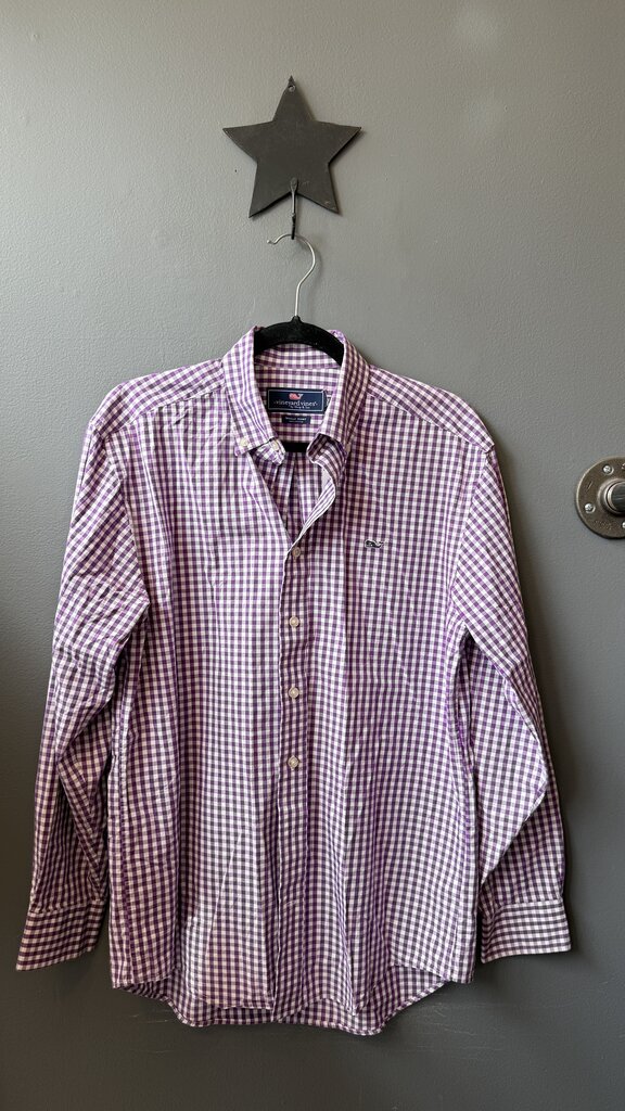 Gingham Whale Button Down Shirt