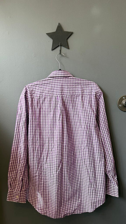 Gingham Whale Button Down Shirt