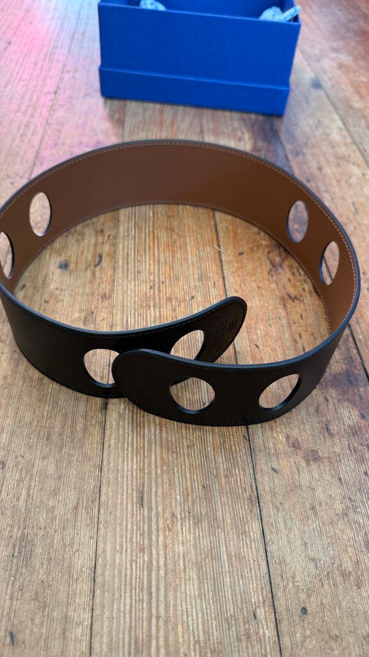 Reversible Scarf Leather Belt
