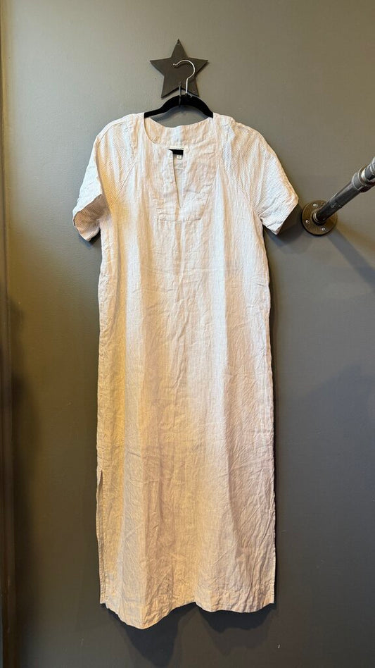Linen Stripe Caftan Maxi Dress