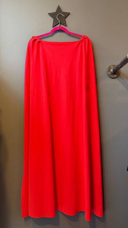 Cape Shoulder Sheath Midi Dress