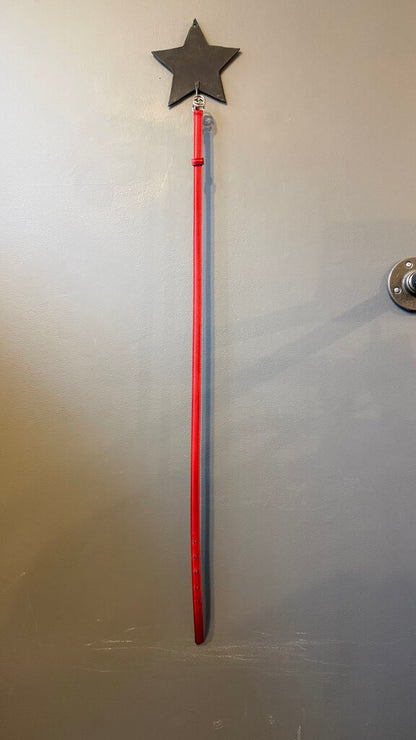 Thin Logo Buckle Red Leather Belt