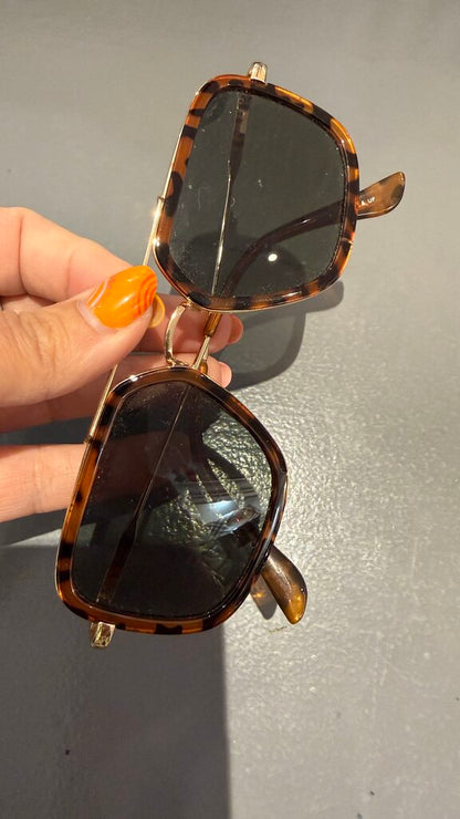 Wire Tortoise Rim Sunglasses
