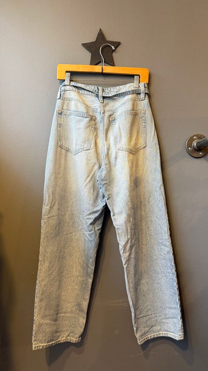 Denim Belt Slight Barrel Jeans