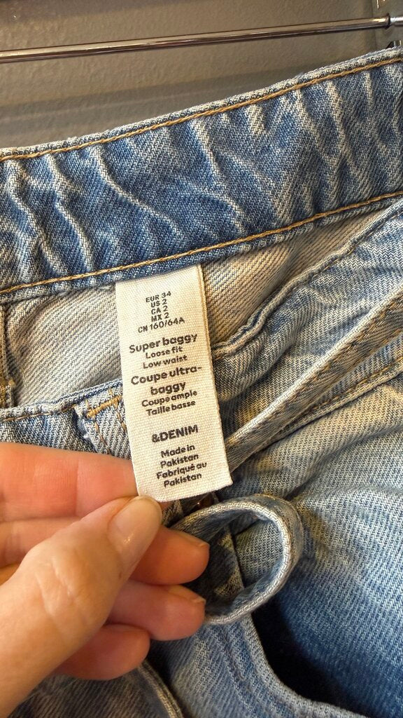 Denim Belt Slight Barrel Jeans