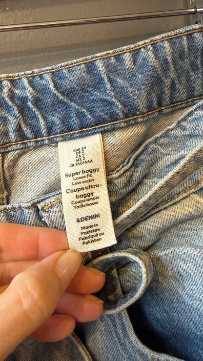 Denim Belt Slight Barrel Jeans