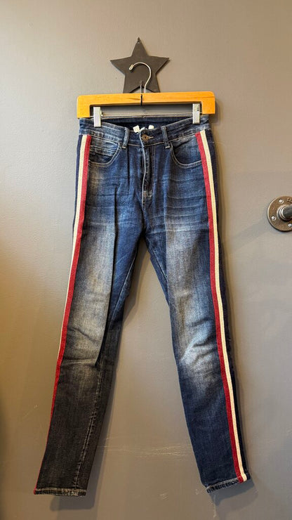 Track Stripe Skinny Jeans