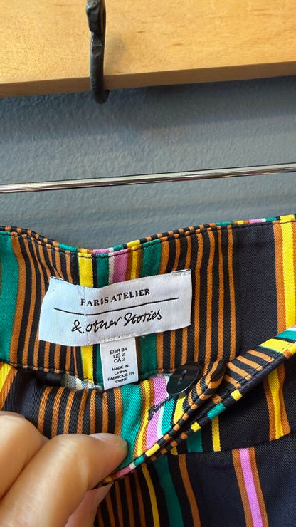 Wide Leg Stripe Pants
