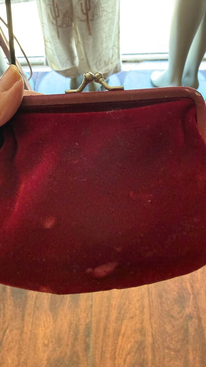 Velvet Beaded Pouch