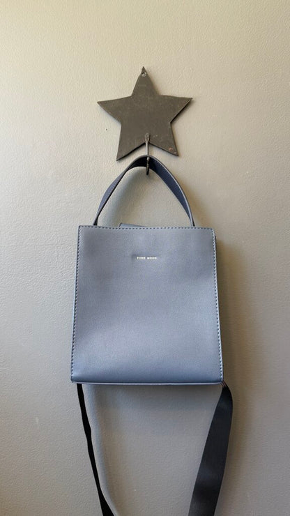 Faux Leather Top Handle Mini Crossbody Bag