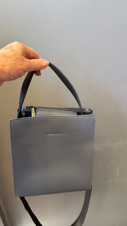 Faux Leather Top Handle Mini Crossbody Bag