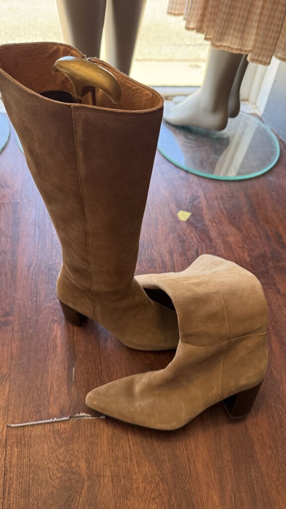 Suede Pointed Tall Boots