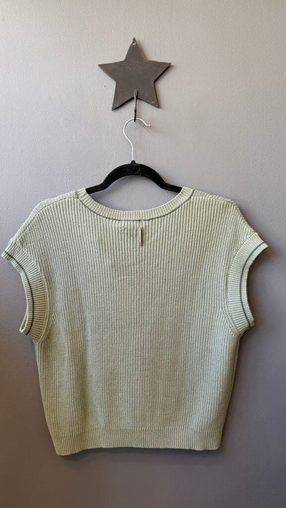 Ribbed Short Sleeve Sweater