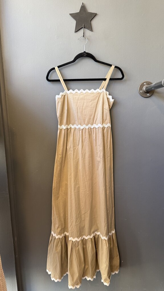 Ric Rack Trim Maxi Dress