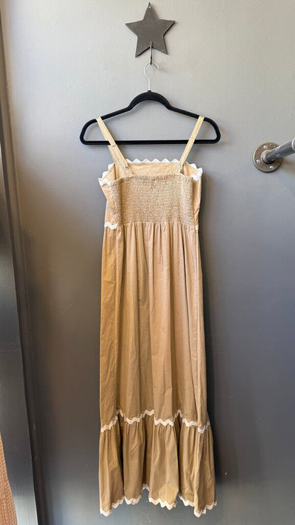 Ric Rack Trim Maxi Dress