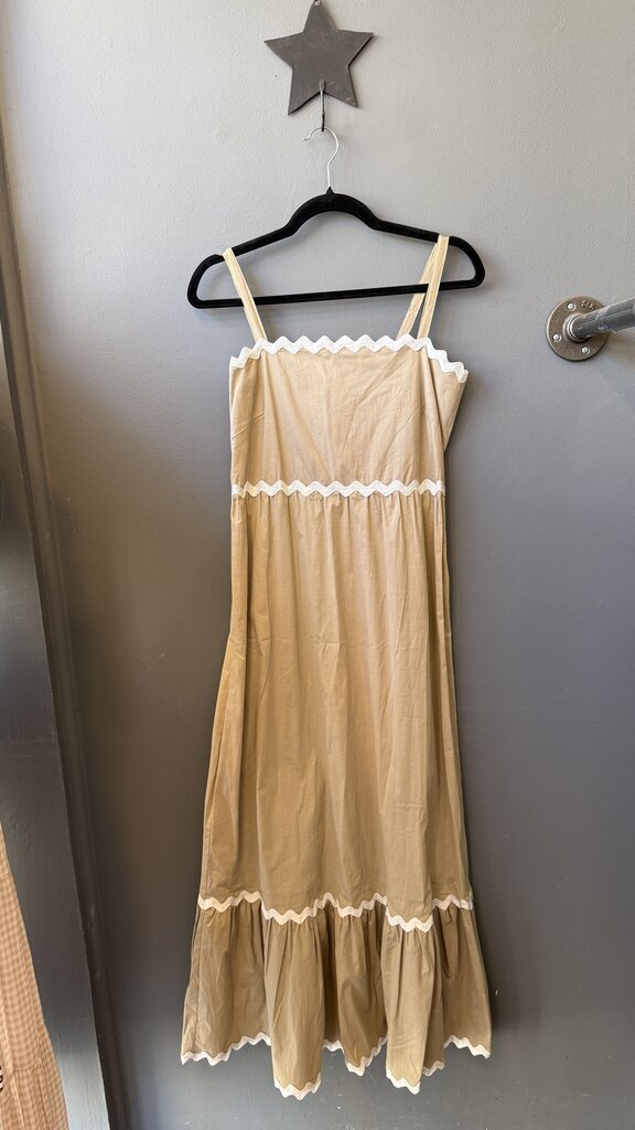 Ric Rack Trim Maxi Dress