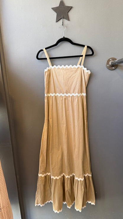 Ric Rack Trim Maxi Dress