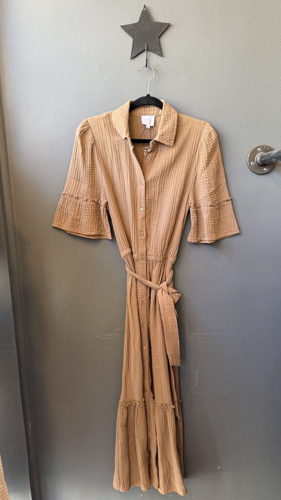 Cotton Gauze Maxi Shirtdress