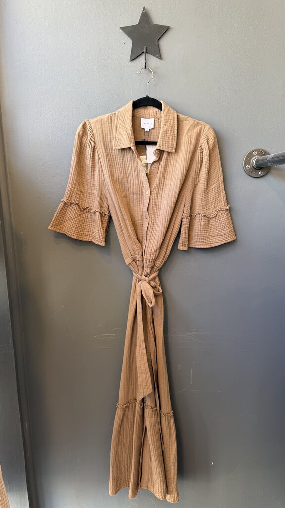 Cotton Gauze Maxi Shirtdress