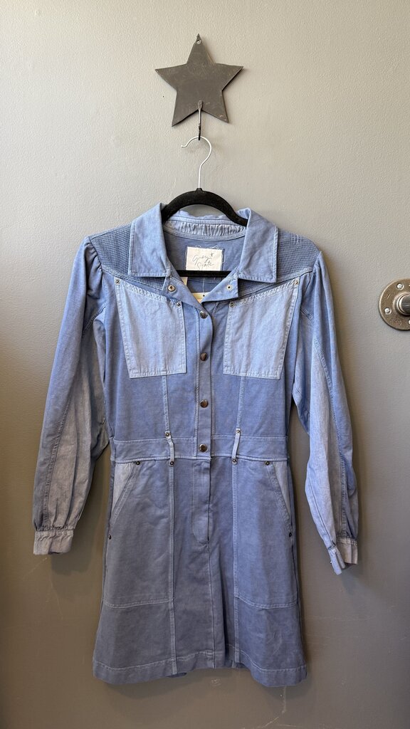 Denim Wash Utility Shirtdress