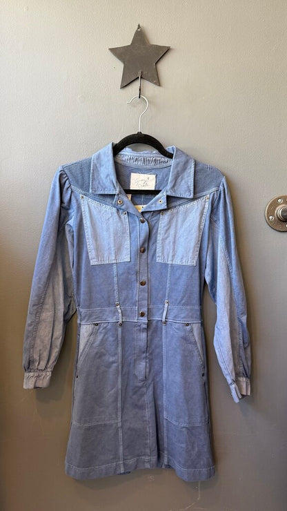 Denim Wash Utility Shirtdress