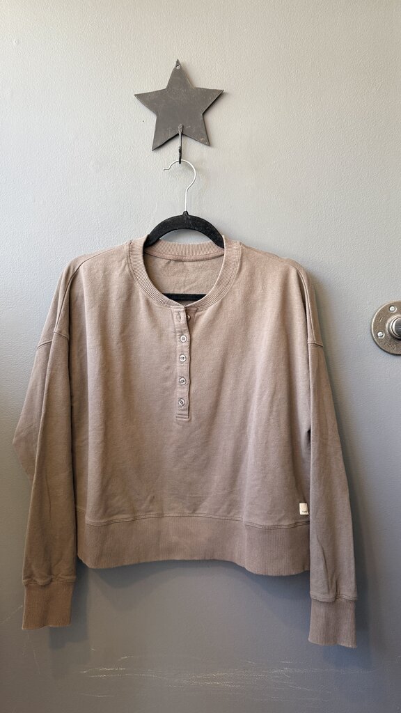 Henley Crop Light Sweatshirt
