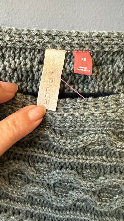 Crop Cableknit Dolman Sweater