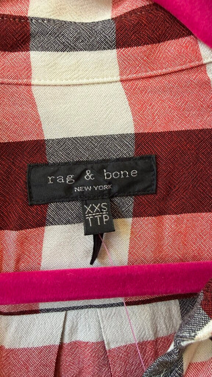 Check Faux Wrap Top