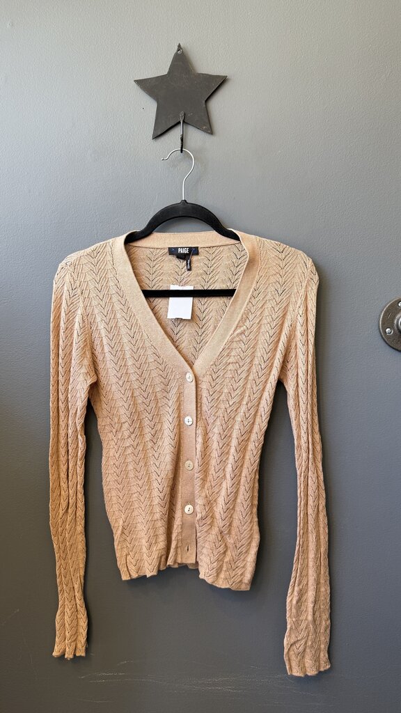 Fine Whale Tail Knit Cardigan Sweater