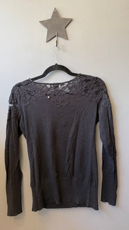 Lace Neckline Sweater