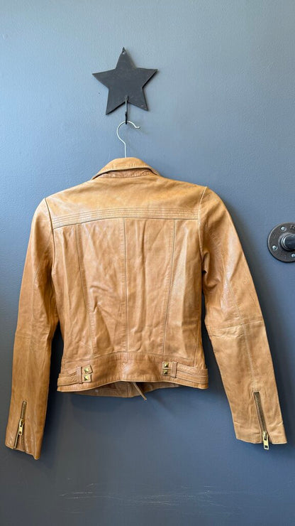 Vintage Leather Moto Jacket
